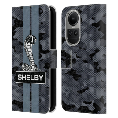 Shelby Logos Camouflage Leather Book Wallet Case Cover For OPPO Reno10 5G / Reno10 Pro 5G