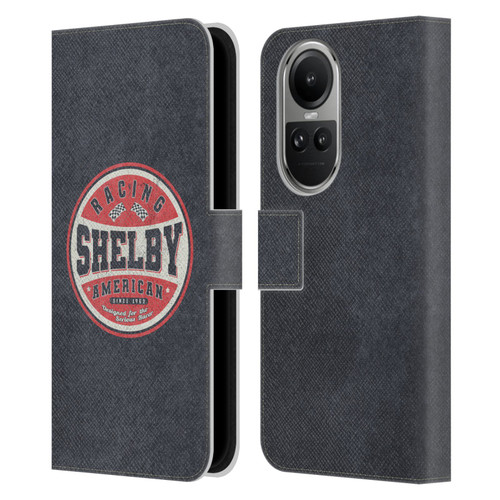 Shelby Logos Vintage Badge Leather Book Wallet Case Cover For OPPO Reno10 5G / Reno10 Pro 5G
