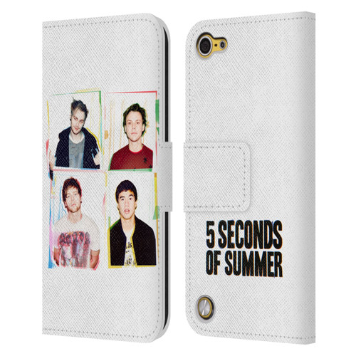 5 Seconds of Summer Posters Polaroid Leather Book Wallet Case Cover For Apple iPod Touch 5G 5th Gen