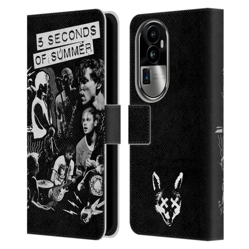 5 Seconds of Summer Posters Punkzine Leather Book Wallet Case Cover For OPPO Reno10 Pro+