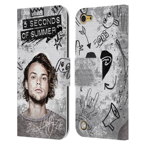 5 Seconds of Summer Solos Vandal Ashton Leather Book Wallet Case Cover For Apple iPod Touch 5G 5th Gen