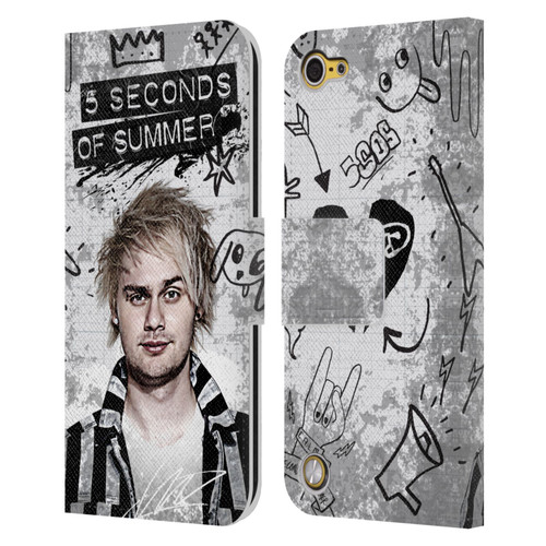 5 Seconds of Summer Solos Vandal Mikey Leather Book Wallet Case Cover For Apple iPod Touch 5G 5th Gen