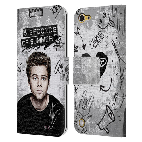 5 Seconds of Summer Solos Vandal Luke Leather Book Wallet Case Cover For Apple iPod Touch 5G 5th Gen
