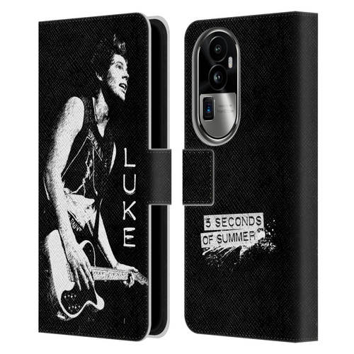 5 Seconds of Summer Solos BW Luke Leather Book Wallet Case Cover For OPPO Reno10 Pro+