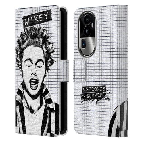 5 Seconds of Summer Solos Grained Mikey Leather Book Wallet Case Cover For OPPO Reno10 Pro+