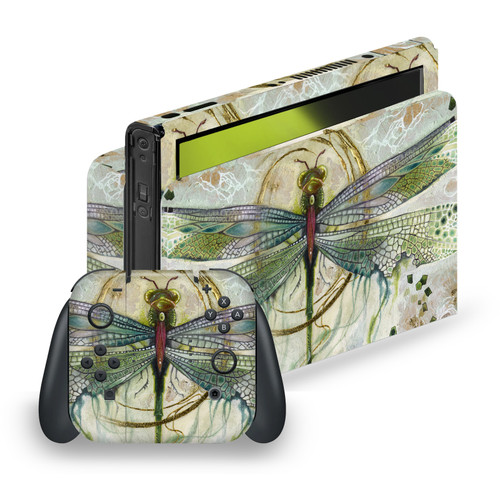 Stephanie Law Art Mix Damselfly 2 Vinyl Sticker Skin Decal Cover for Nintendo Switch OLED Bundle