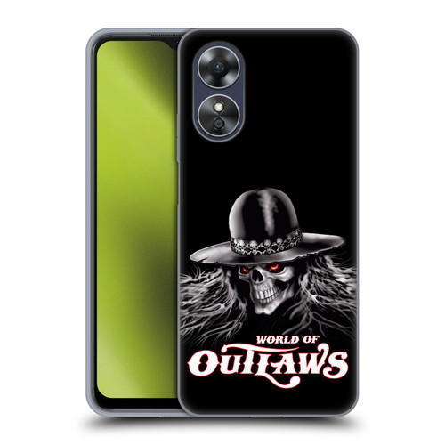 World of Outlaws Skull Rock Graphics Logo Soft Gel Case for OPPO A17