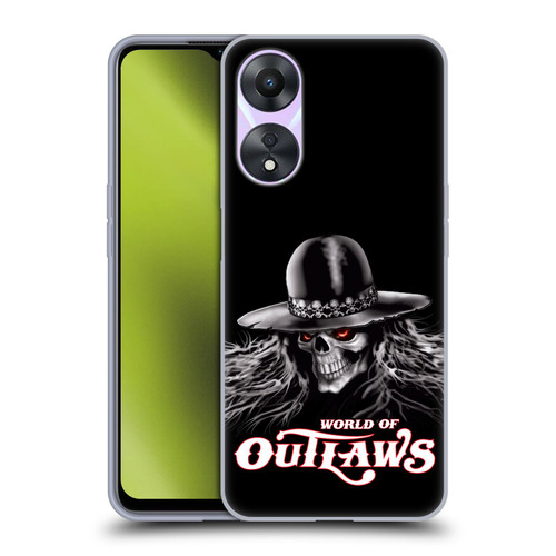 World of Outlaws Skull Rock Graphics Logo Soft Gel Case for OPPO A78 5G