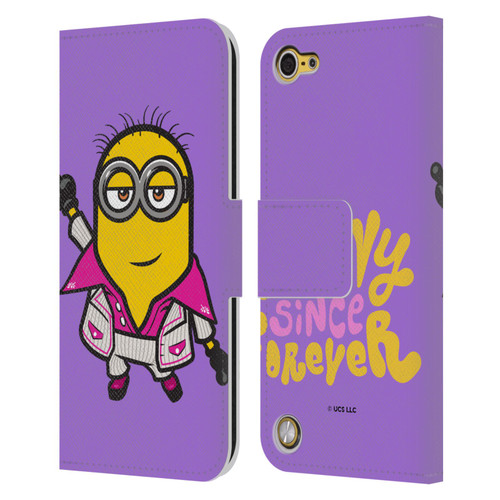 Minions Rise of Gru(2021) 70's Phil Leather Book Wallet Case Cover For Apple iPod Touch 5G 5th Gen