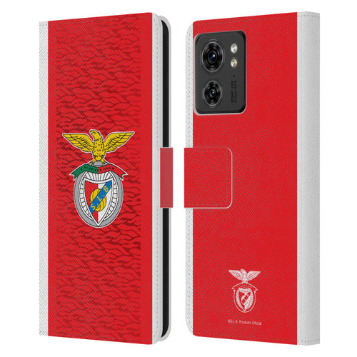 S.L. Benfica 2021/22 Crest Kit Home Leather Book Wallet Case Cover For Motorola Moto Edge 40