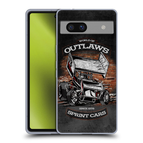 World of Outlaws Western Graphics Brickyard Sprint Car Soft Gel Case for Google Pixel 7a