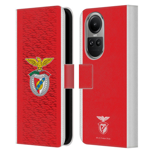 S.L. Benfica 2021/22 Crest Kit Home Leather Book Wallet Case Cover For OPPO Reno10 5G / Reno10 Pro 5G