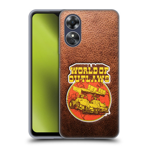 World of Outlaws Western Graphics Sprint Car Leather Print Soft Gel Case for OPPO A17