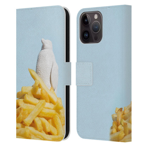 Pepino De Mar Foods Fries Leather Book Wallet Case Cover For Apple iPhone 15 Pro Max