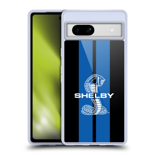 Shelby Car Graphics Blue Soft Gel Case for Google Pixel 7a