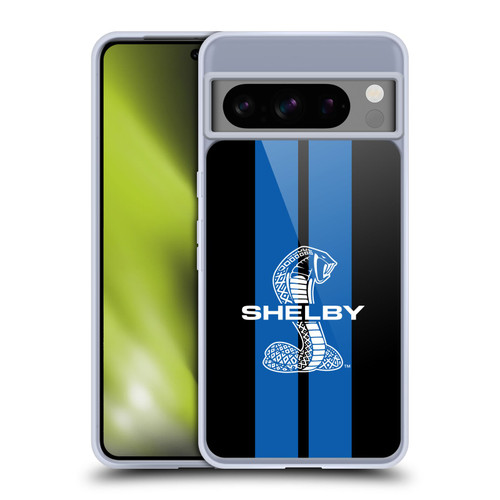 Shelby Car Graphics Blue Soft Gel Case for Google Pixel 8 Pro