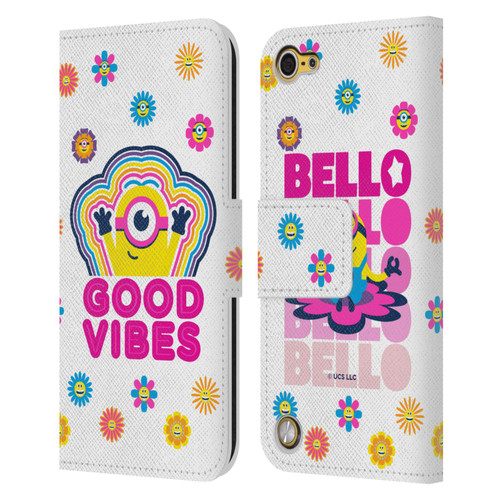 Minions Rise of Gru(2021) Day Tripper Good Vibes Leather Book Wallet Case Cover For Apple iPod Touch 5G 5th Gen