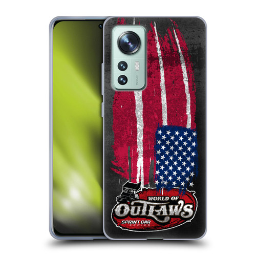 World of Outlaws Western Graphics US Flag Distressed Soft Gel Case for Xiaomi 12