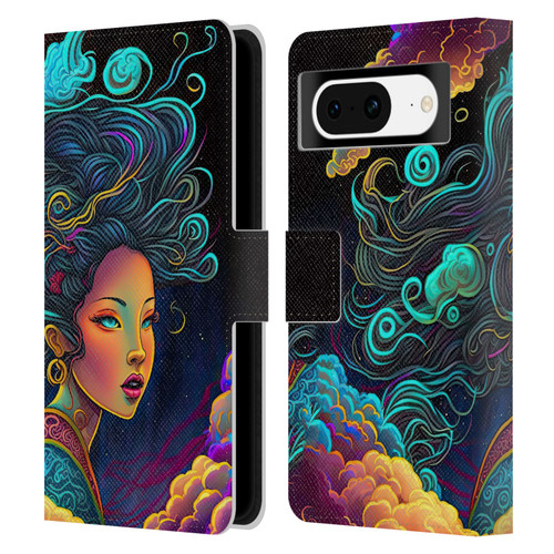 Wumples Cosmic Arts Cloud Goddess Leather Book Wallet Case Cover For Google Pixel 8