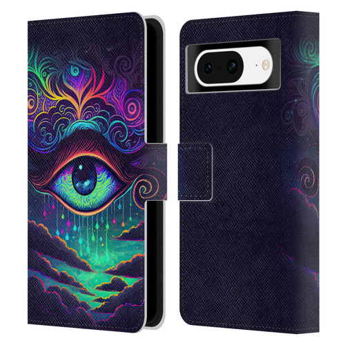 Wumples Cosmic Arts Eye Leather Book Wallet Case Cover For Google Pixel 8