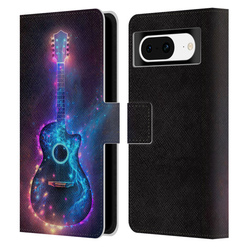 Wumples Cosmic Arts Guitar Leather Book Wallet Case Cover For Google Pixel 8