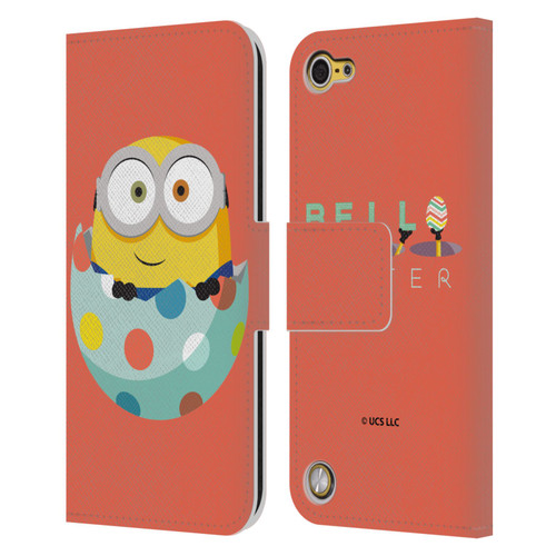 Minions Rise of Gru(2021) Easter 2021 Bob Egg Leather Book Wallet Case Cover For Apple iPod Touch 5G 5th Gen