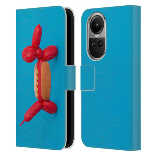 Pepino De Mar Foods Hotdog Leather Book Wallet Case Cover For OPPO Reno10 5G / Reno10 Pro 5G