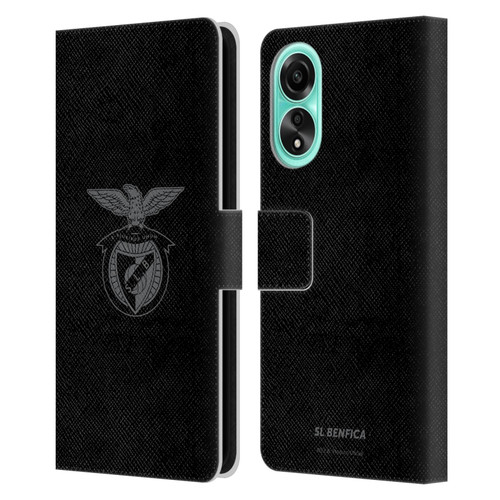 S.L. Benfica 2021/22 Crest Black Leather Book Wallet Case Cover For OPPO A78 4G
