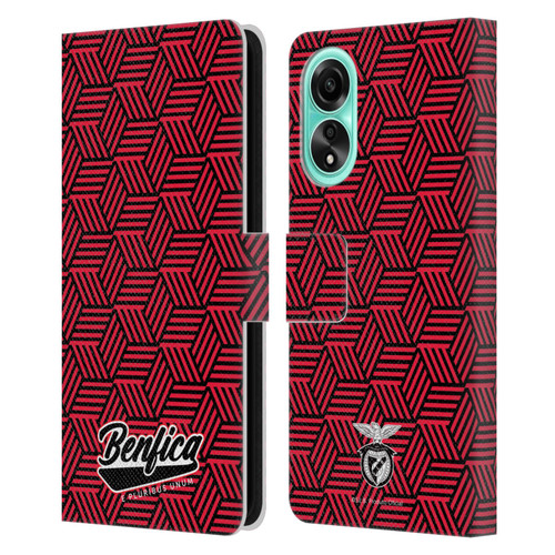 S.L. Benfica 2021/22 Crest Geometric Leather Book Wallet Case Cover For OPPO A78 4G
