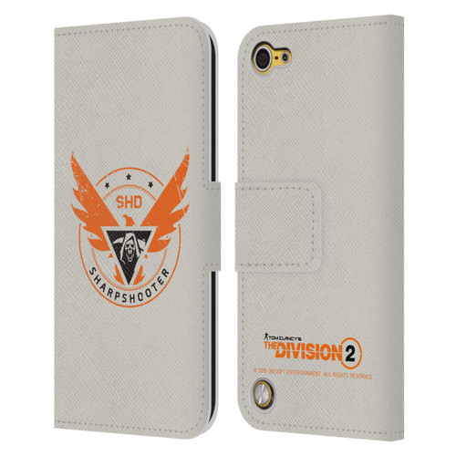 Tom Clancy's The Division 2 Logo Art Sharpshooter Leather Book Wallet Case Cover For Apple iPod Touch 5G 5th Gen