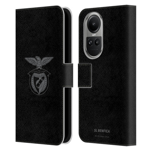 S.L. Benfica 2021/22 Crest Black Leather Book Wallet Case Cover For OPPO Reno10 5G / Reno10 Pro 5G