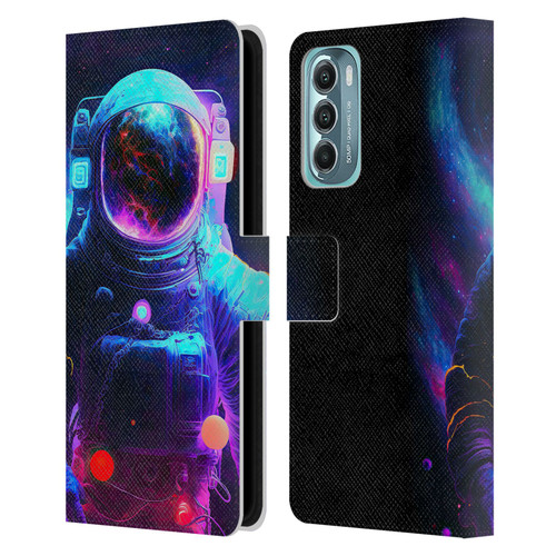 Wumples Cosmic Arts Astronaut Leather Book Wallet Case Cover For Motorola Moto G Stylus 5G (2022)