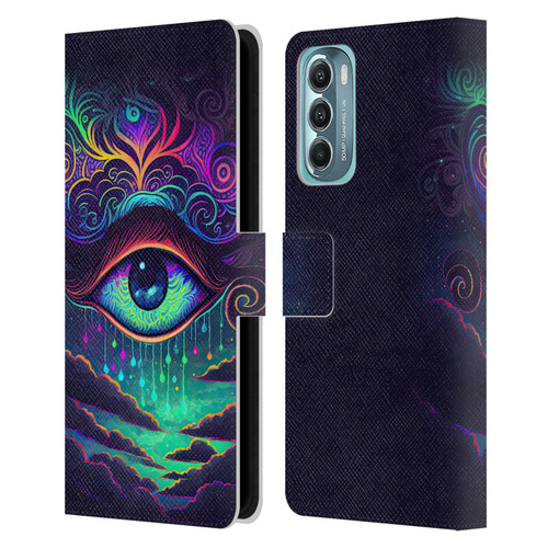 Wumples Cosmic Arts Eye Leather Book Wallet Case Cover For Motorola Moto G Stylus 5G (2022)