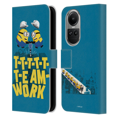 Minions Rise of Gru(2021) Graphics Teamwork Leather Book Wallet Case Cover For OPPO Reno10 5G / Reno10 Pro 5G