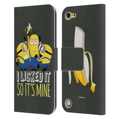 Minions Rise of Gru(2021) Humor Banana Leather Book Wallet Case Cover For Apple iPod Touch 5G 5th Gen