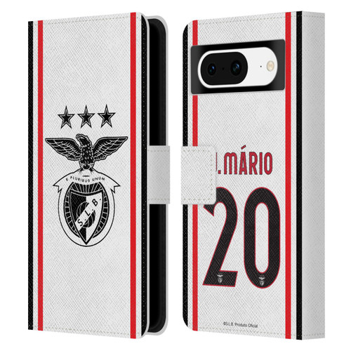 S.L. Benfica 2021/22 Players Away Kit João Mário Leather Book Wallet Case Cover For Google Pixel 8