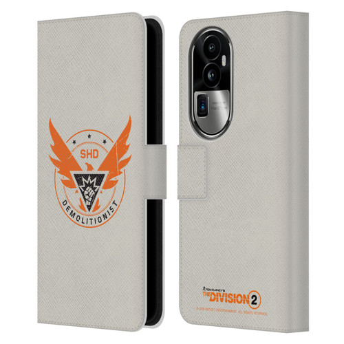 Tom Clancy's The Division 2 Logo Art Demolitionist Leather Book Wallet Case Cover For OPPO Reno10 Pro+