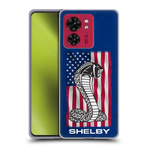 Shelby Logos American Flag Soft Gel Case for Motorola Moto Edge 40