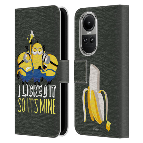 Minions Rise of Gru(2021) Humor Banana Leather Book Wallet Case Cover For OPPO Reno10 5G / Reno10 Pro 5G