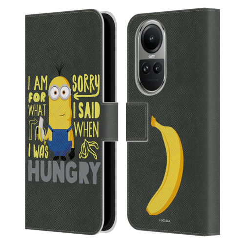 Minions Rise of Gru(2021) Humor Hungry Leather Book Wallet Case Cover For OPPO Reno10 5G / Reno10 Pro 5G