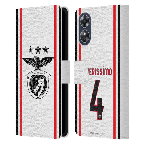 S.L. Benfica 2021/22 Players Away Kit Lucas Veríssimo Leather Book Wallet Case Cover For OPPO A17