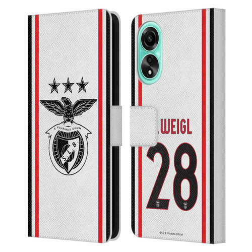 S.L. Benfica 2021/22 Players Away Kit Julian Weigl Leather Book Wallet Case Cover For OPPO A78 5G
