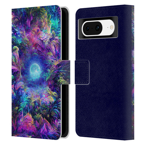 Wumples Cosmic Universe Jungle Moonrise Leather Book Wallet Case Cover For Google Pixel 8