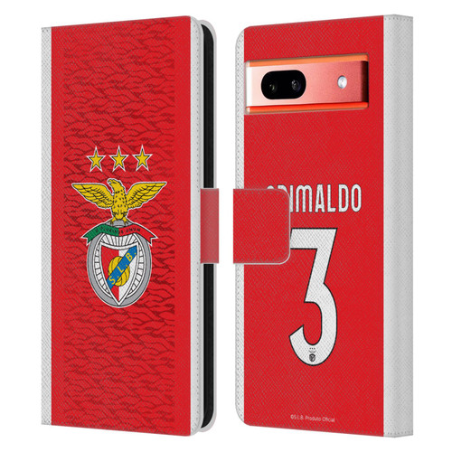 S.L. Benfica 2021/22 Players Home Kit Álex Grimaldo Leather Book Wallet Case Cover For Google Pixel 7a