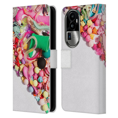 Pepino De Mar Patterns 2 Toy Leather Book Wallet Case Cover For OPPO Reno10 Pro+