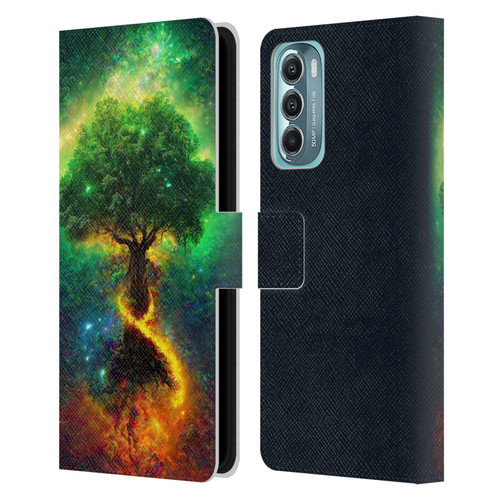 Wumples Cosmic Universe Yggdrasil, Norse Tree Of Life Leather Book Wallet Case Cover For Motorola Moto G Stylus 5G (2022)