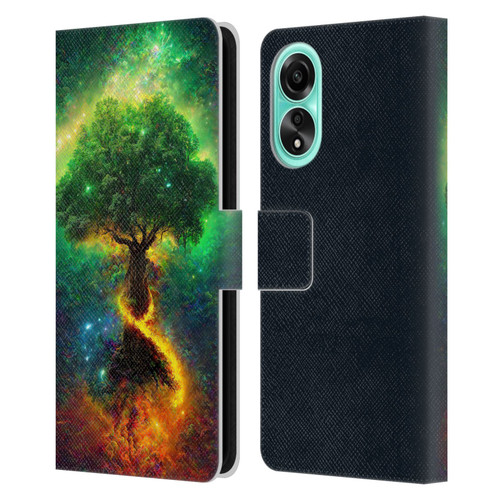 Wumples Cosmic Universe Yggdrasil, Norse Tree Of Life Leather Book Wallet Case Cover For OPPO A78 4G