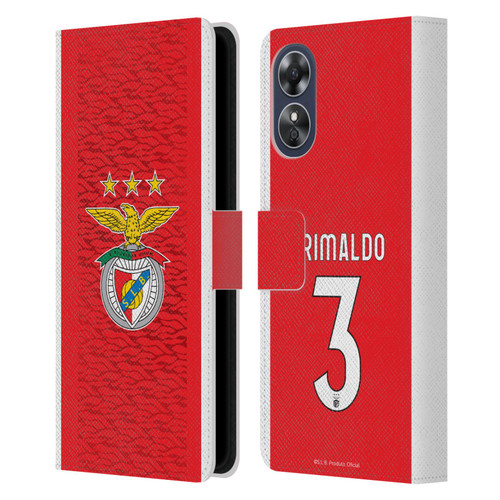 S.L. Benfica 2021/22 Players Home Kit Álex Grimaldo Leather Book Wallet Case Cover For OPPO A17