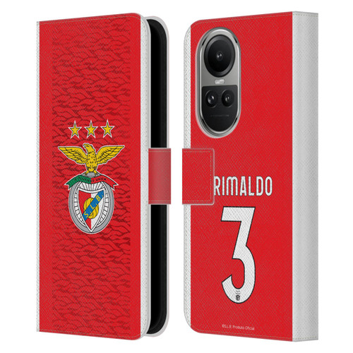 S.L. Benfica 2021/22 Players Home Kit Álex Grimaldo Leather Book Wallet Case Cover For OPPO Reno10 5G / Reno10 Pro 5G