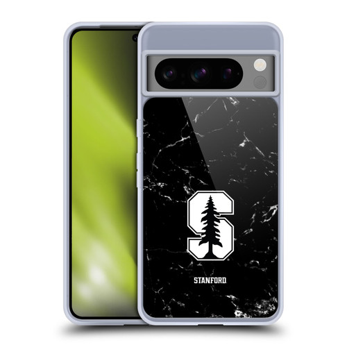 Stanford University The Farm Stanford University Black And White Marble Soft Gel Case for Google Pixel 8 Pro